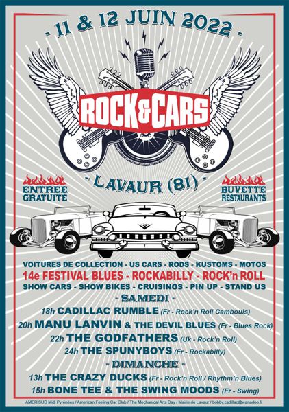 Festival ROCK’&’CARS à Lavaur (81) les 11  et 12  juin 2022